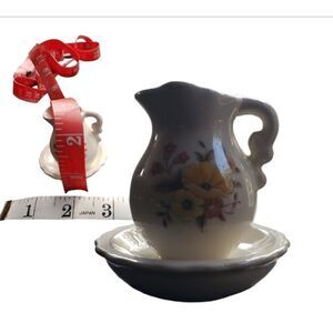 Miniature Porcelain Pitcher & Bowl